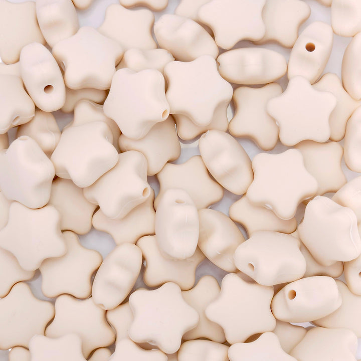 17mm Mini Star Silicone Beads