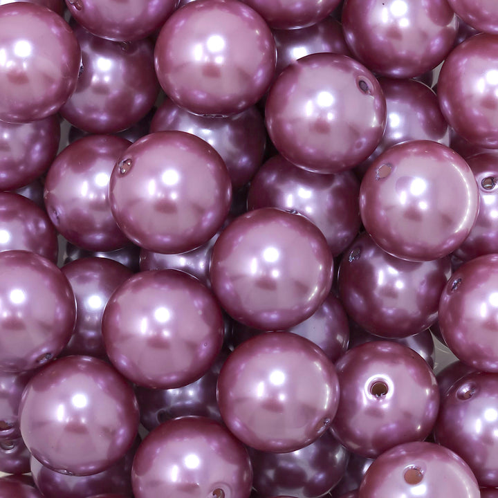 18mm Mauve Pearl Acrylic Beads **Discontinued**