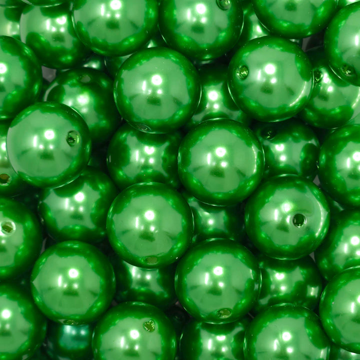 20mm Green Pearl Acrylic Beads **Discontinued**