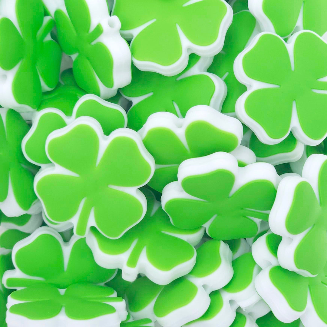 Clover (Shamrock) Silicone Focal Beads