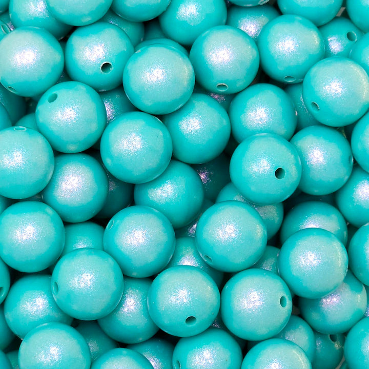 15mm Premium Turquoise Opal Silicone Bead