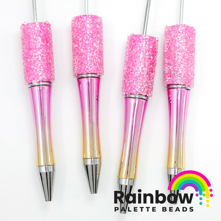 Pink/Yellow Metallic Ombre Beadable Sugar Pen