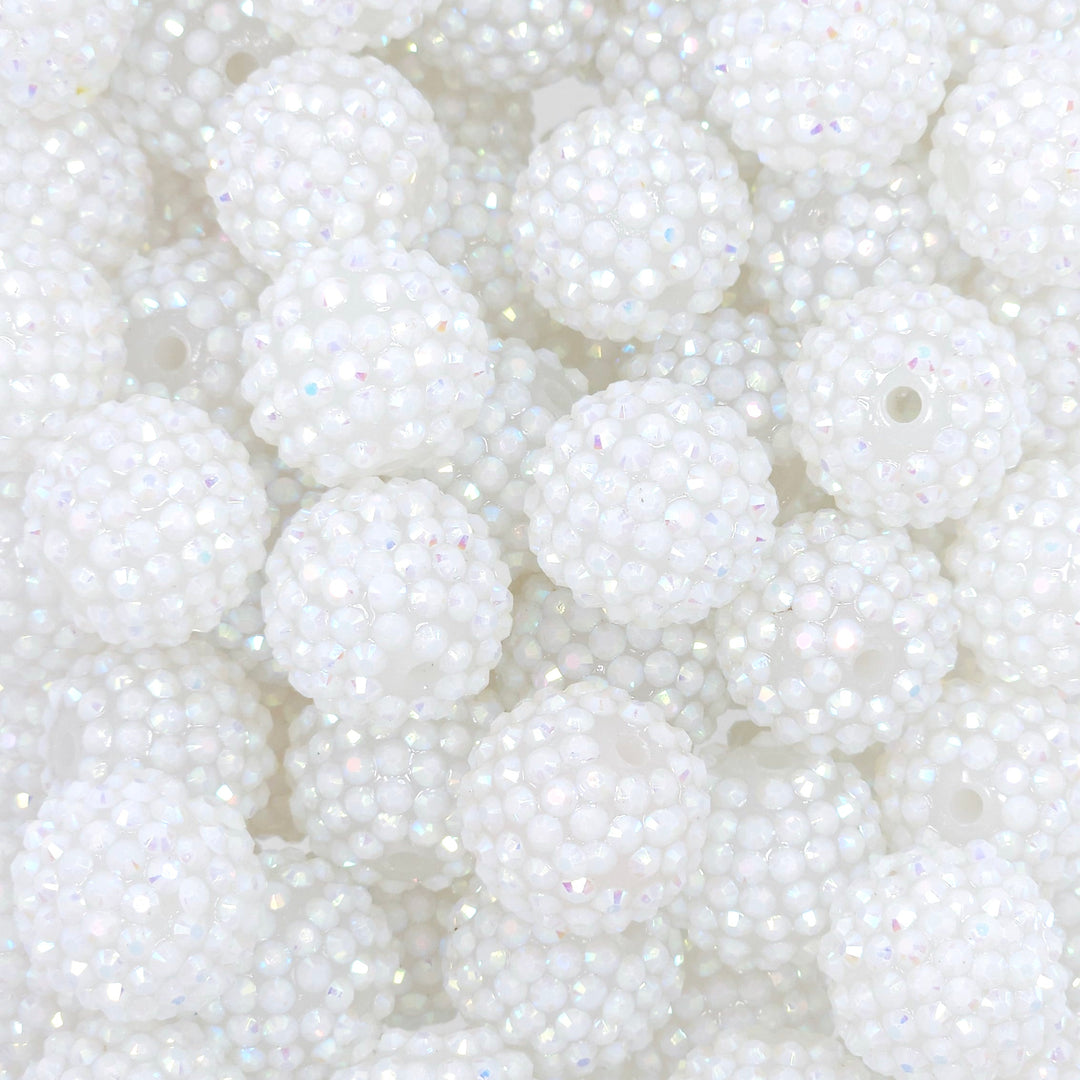 20mm AB White Jelly Rhinestone Beads