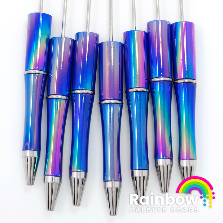 Royal Blue Opal Beadable Plastic Pen
