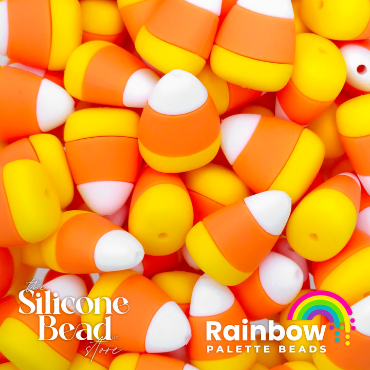 3D Candy Corn (No Face) Exclusive Silicone Focal Bead