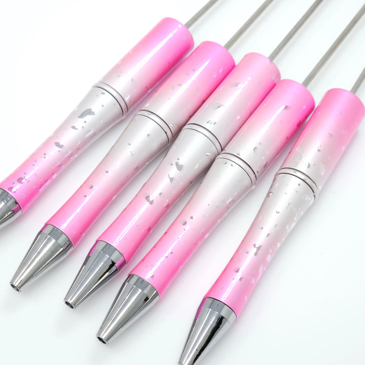 Metallic Pink Textured Beadable Pen