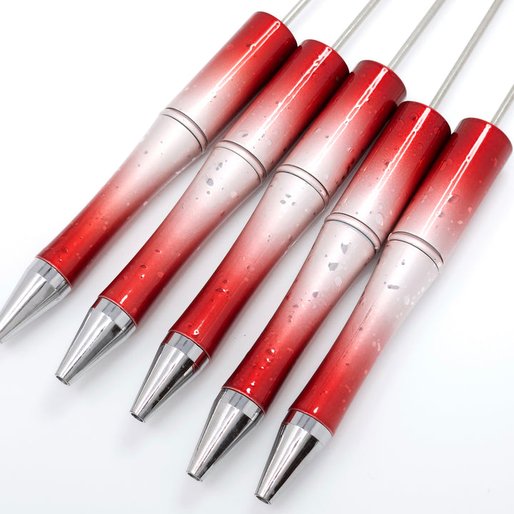 Metallic Red Textured Beadable Pen