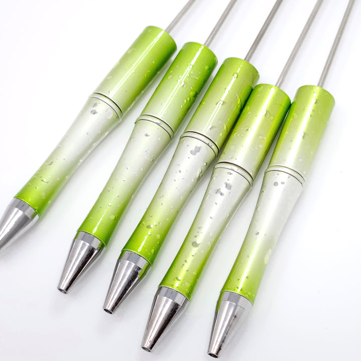 Metallic Lime Textured Beadable Pen **discontinued**