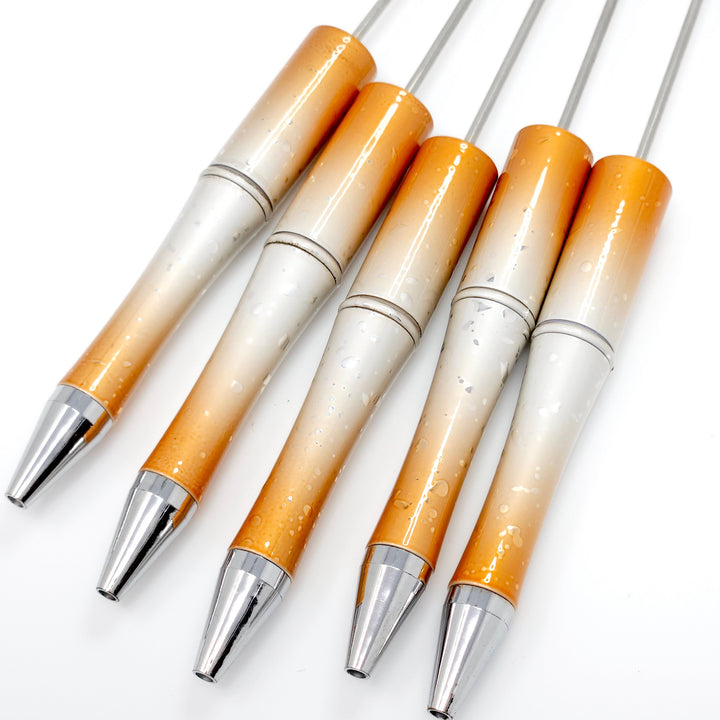 Metallic Harvest Orange Textured Beadable Pen