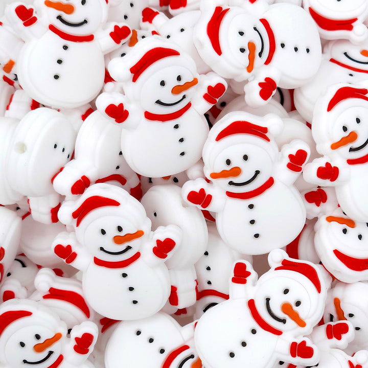 Snowman Silicone Focal Beads