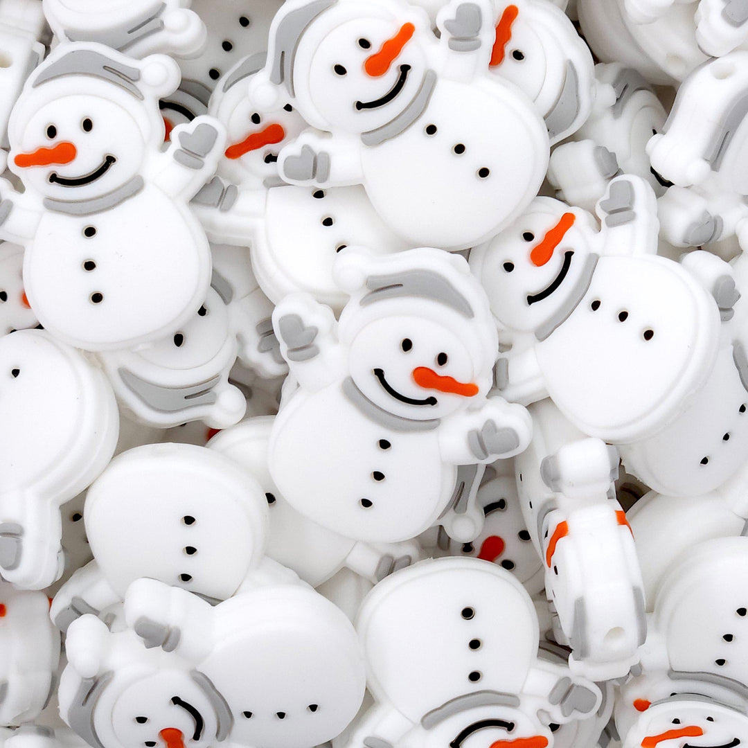 Snowman Silicone Focal Beads