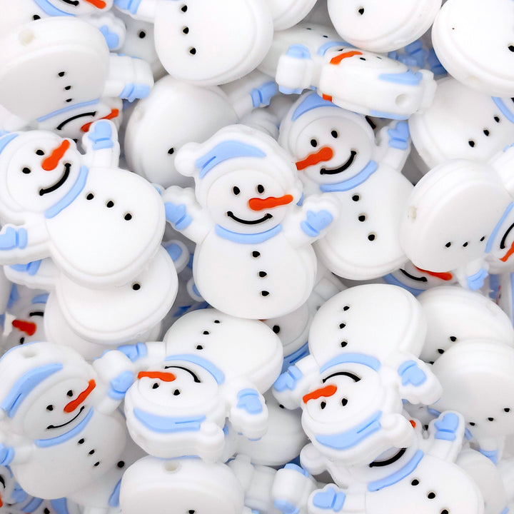 Snowman Silicone Focal Beads