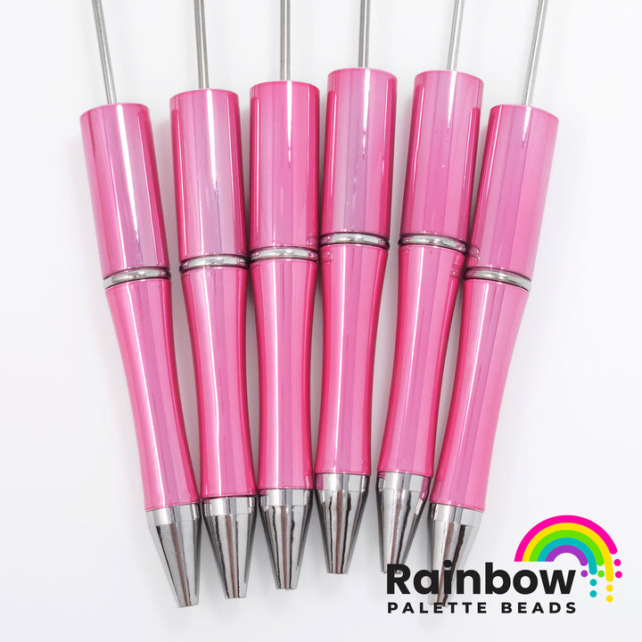 UV Rose Pink Beadable Plastic Pen