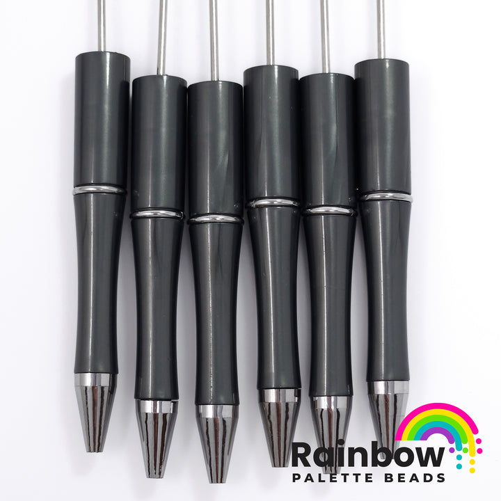 Gray Pearlescent Beadable Plastic Pen