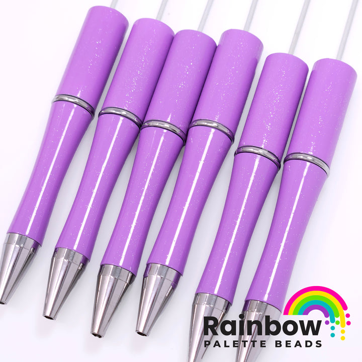 Lavender Orchid Shimmer Beadable Plastic Pen