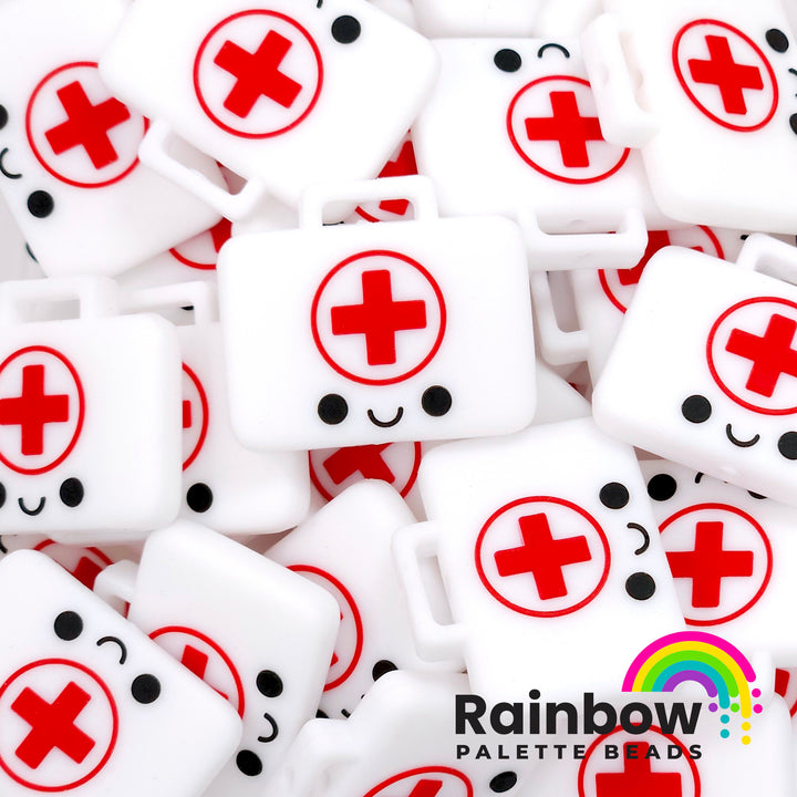 Cute First Aid Kit Box Exclusive Silicone Focal Bead